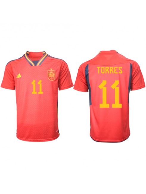 Spanien Ferran Torres #11 Replika Hemmakläder VM 2022 Kortärmad